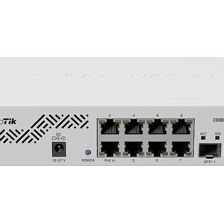 MikroTik MikroTik | Cloud Router Switch | CSS610-8G-2S+IN | Web managed | Rackmountable | Gigabit Ethernet (copper) ports quantity 8 | SFP+ ports quantity 2 CSS610-8G-2S+IN
