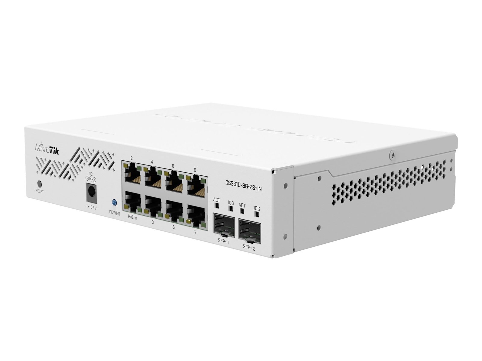 MikroTik MikroTik | Cloud Router Switch | CSS610-8G-2S+IN | Web managed | Rackmountable | Gigabit Ethernet (copper) ports quantity 8 | SFP+ ports quantity 2 CSS610-8G-2S+IN
