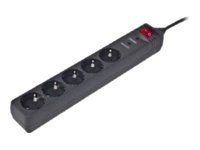 EnerGenie Surge Protector SPG5-C-15/ 4.5 m/ 5 Sockets/ Black SPG5-C-15