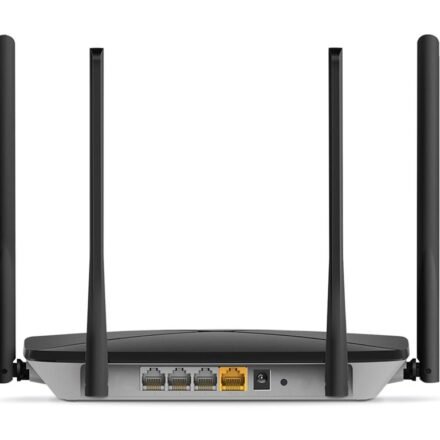 Mercusys AC1300 Wireless Dual Band Gigabit Router | AC12G | 802.11ac | 400+867 Mbit/s | 10/100/1000 Mbit/s | Ethernet LAN (RJ-45) ports 3 | Mesh Support No | MU-MiMO Yes | No mobile broadband | Antenna type 4xFixed | No AC12G
