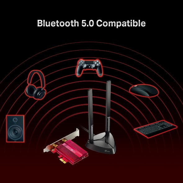 TP-LINK TP-LINK | AX3000 Wi-Fi 6 Bluetooth 5.0 PCIe Adapter | TX3000E | 2.4GHz/5GHz | Antenna type 2xHigh-Gain External Antennas | 574+2402 Mbit/s Archer TX3000E