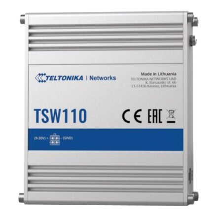Teltonika Teltonika | Switch | TSW110 | Unmanaged | Gigabit Ethernet (copper) ports quantity 5 | 10 Gbps (RJ-45) ports quantity 0 | SFP ports quantity 0 | SFP+ ports quantity 0 | Combo ports quantity 0 | PoE+ ports quantity 0 | Passive PoE ports quantity Possibility to power up through LAN port, not compatible with IEEE802.3af, 802.3at and 802.3bt standards | 24 month(s) TSW110000000