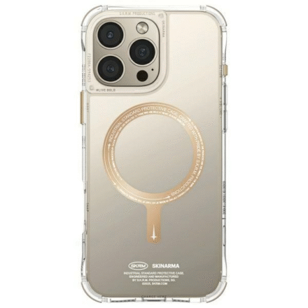 Skinarma SK-2024IPP69-SDOPRM-GLD | Back cover | Apple | iPhone 16 Pro Max | Plastic | Transparent/Champagne SK-2024IPP69-SDOPRM-GLD