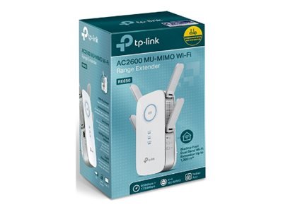 TP-LINK TP-LINK | AC2600 Wi-Fi Range Extender | RE650 | 802.11ac | 2.4GHz/5GHz | 800+1733 Mbit/s | 10/100/1000 Mbit/s | Ethernet LAN (RJ-45) ports 1 | MU-MiMO Yes | no PoE | Antenna type 4xExternal | No RE650