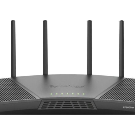 Synology Synology RT6600ax Ultra-fast and Secure Wireless Router for Homes | Ultra-fast and Secure Wireless Router for Homes | RT6600ax | 802.11ax | 4800 Mbit/s | Ethernet LAN (RJ-45) ports 5 | Mesh Support No | MU-MiMO Yes | No mobile broadband | Antenna type External antenna x 6 | 24 month(s) RT6600ax