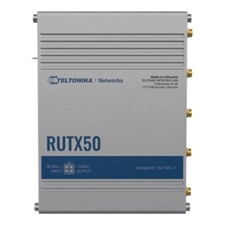 Teltonika INDUSTRIAL 5G ROUTER | RUTX50 | 802.11ac | 867 Mbit/s | 10/100/1000 Mbps Mbit/s | Ethernet LAN (RJ-45) ports 5 | Mesh Support Yes | MU-MiMO Yes | 5G | Antenna type Internal RUTX50000000