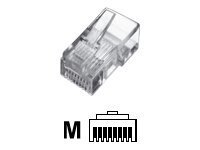 Digitus A-MO 8/8 SR | Modular Plug, for stranded Round Cable, 8P8C unshielded, CAT 5e, RJ45 A-MO 8/8 SR
