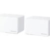 Mercusys AX3000 Whole Home Mesh WiFi 6 System with PoE | Halo H80X (2-Pack) | 802.11ax | 574+2402 Mbit/s | 10/100/1000 Mbit/s | Ethernet LAN (RJ-45) ports 3 | Mesh Support Yes | MU-MiMO Yes | No mobile broadband | Antenna type Internal Halo H80X(2-pack)