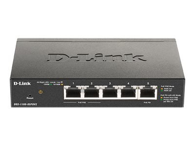 D-Link D-Link | 5-Port Gigabit PoE Smart Managed Switch and PoE Extender | DGS-1100-05PDV2 | Web managed | Desktop | Power supply type External DGS-1100-05PDV2