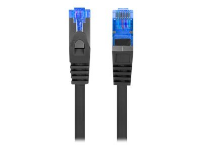Lanberg Patch Cord cat. 6 FTP | PCF6A-10CC-0025-BK | S/FTP | S/FTP shielding type – Aluminium braid on wire and each pair foiled additionally. The coating is made of low-smoke and Halogen-free materials (LSZH). Category compliance confirmed by Fluke tester. Stranded wires made from CCA | Black | 0.25 m PCF6A-10CC-0025-BK