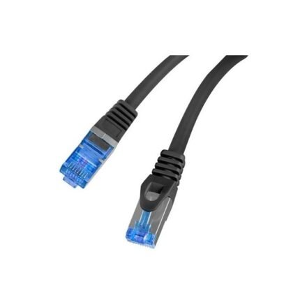 Lanberg Patch Cord cat. 6 FTP | PCF6A-10CC-0025-BK | S/FTP | S/FTP shielding type – Aluminium braid on wire and each pair foiled additionally. The coating is made of low-smoke and Halogen-free materials (LSZH). Category compliance confirmed by Fluke tester. Stranded wires made from CCA | Black | 0.25 m PCF6A-10CC-0025-BK
