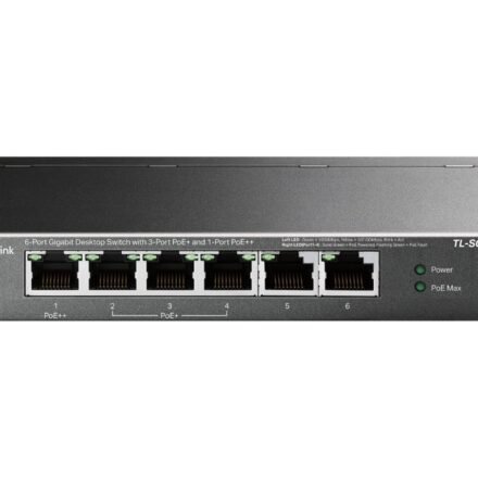 TP-LINK TP-LINK | 6-Port Gigabit Switch with 3-Port PoE+ and 1-Port PoE++ | TL-SG1006PP | Unmanaged | Desktop TL-SG1006PP