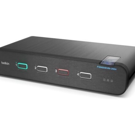 Belkin Belkin Universal 2nd Gen Secure KVM Switch, 4-Port, Dual Head, No CAC F1DN204KVM-UNN4