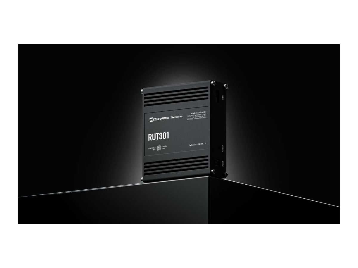Teltonika Ethernet Router | RUT301 | No Wi-Fi | 10/100 Mbit/s | Ethernet LAN (RJ-45) ports 5 | Mesh Support No | MU-MiMO No | No mobile broadband RUT301000000