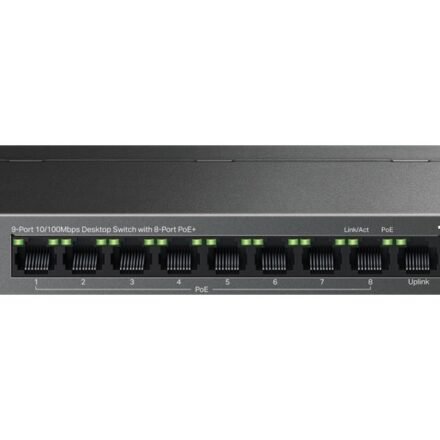 TP-LINK TP-LINK | 9-Port 10/100 Mbps Desktop Switch with 8-Port PoE+ | LS109P | Unmanaged | Desktop | 10/100 Mbps (RJ-45) ports quantity 9 LS109P