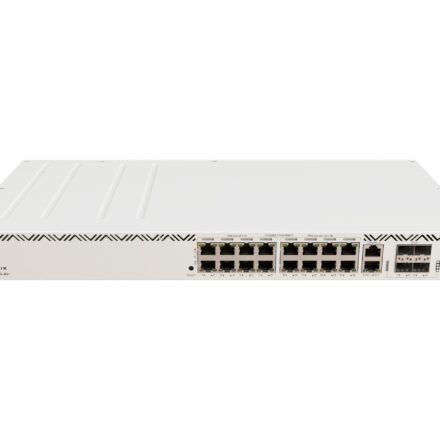 MikroTik Cloud Router Switch | CRS320-8P-8B-4S+RM with RouterOS v7, 2U rackmount Enclosure | No Wi-Fi | 1000 Mbit/s | Ethernet LAN (RJ-45) ports 17 | Mesh Support No | MU-MiMO No | No mobile broadband CRS320-8P-8B-4S+RM