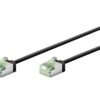 Goobay Goobay 74350 Ultra-Flexible CAT 8.1 Patch Cable, Slim, U/FTP, 0.15 m, Black | Goobay 74350