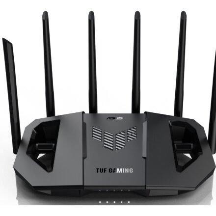 Asus Asus | Dual Band WiFi 7 Extendable Gaming Router | TUF Gaming BE6500 | 802.11be | 6500 Mbit/s | Ethernet LAN (RJ-45) ports 4 | Mesh Support Yes | MU-MiMO Yes | Antenna type External fixed | 1 90IG0920-MO9C00