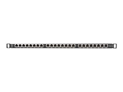Lanberg Lanberg | Patch panel 24 port 0.5U 19" CAT.5E FTP with cable organizer shielded | PPS5-0024-B PPS5-0024-B
