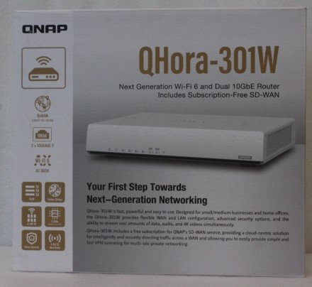 QNAP SALE OUT. QNAP QHora-301W WiFi 6 up to 3.5Gbps Speed AX optimized Quad-Core Processor 4x4 MU-MIMO & OFDMA 2* 10GbE (Multi-Gig) WAN/LAN adjus | QNAP Dual bandRouter | QHora-301W | 802.11ax | Ethernet LAN (RJ-45) ports 6 | Mesh Support Yes | MU-MiMO Yes | No mobile broadband | Antenna type Internal | 36 month(s) | UNPACKED QHora-301WSO
