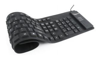 Gembird Gembird | Flexible keyboard | Wired | US | USB + PS/2 KB-109F-B