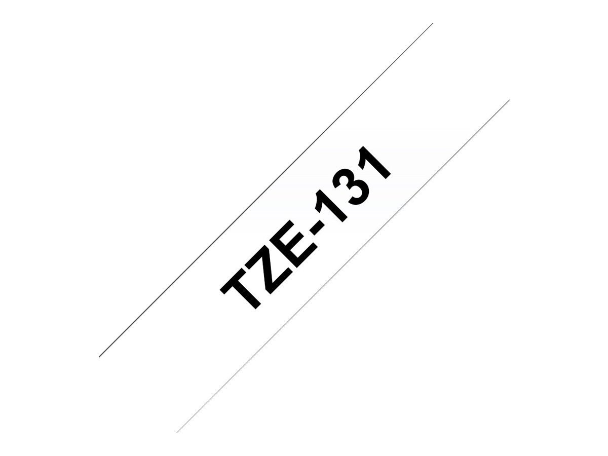 Brother Brother | TZe-131 Laminated Tape | Black on Clear | TZe | 8 m | 1.2 cm TZE131