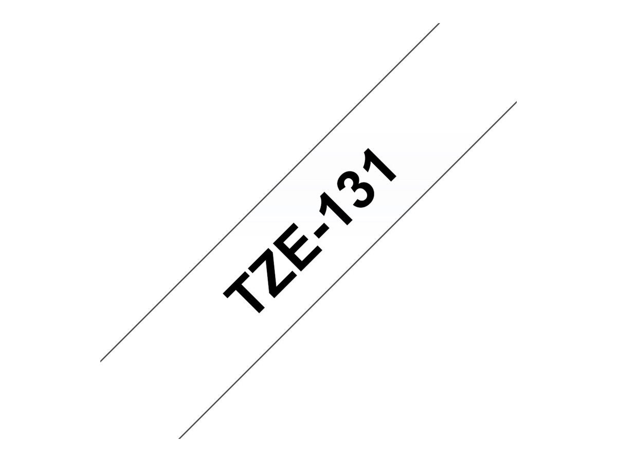 Brother Brother | TZe-131 Laminated Tape | Black on Clear | TZe | 8 m | 1.2 cm TZE131