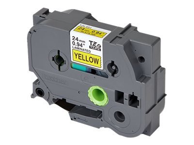 Brother Brother | TZe-651 Laminated Tape | Black On Yellow | TZe | 8 m | 2.4 cm tze651