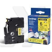 Brother Brother | TZe-FX611 Flexible ID Laminated Tape | Black on Yellow | TZe | 8 m | 6 cm TZEFX611