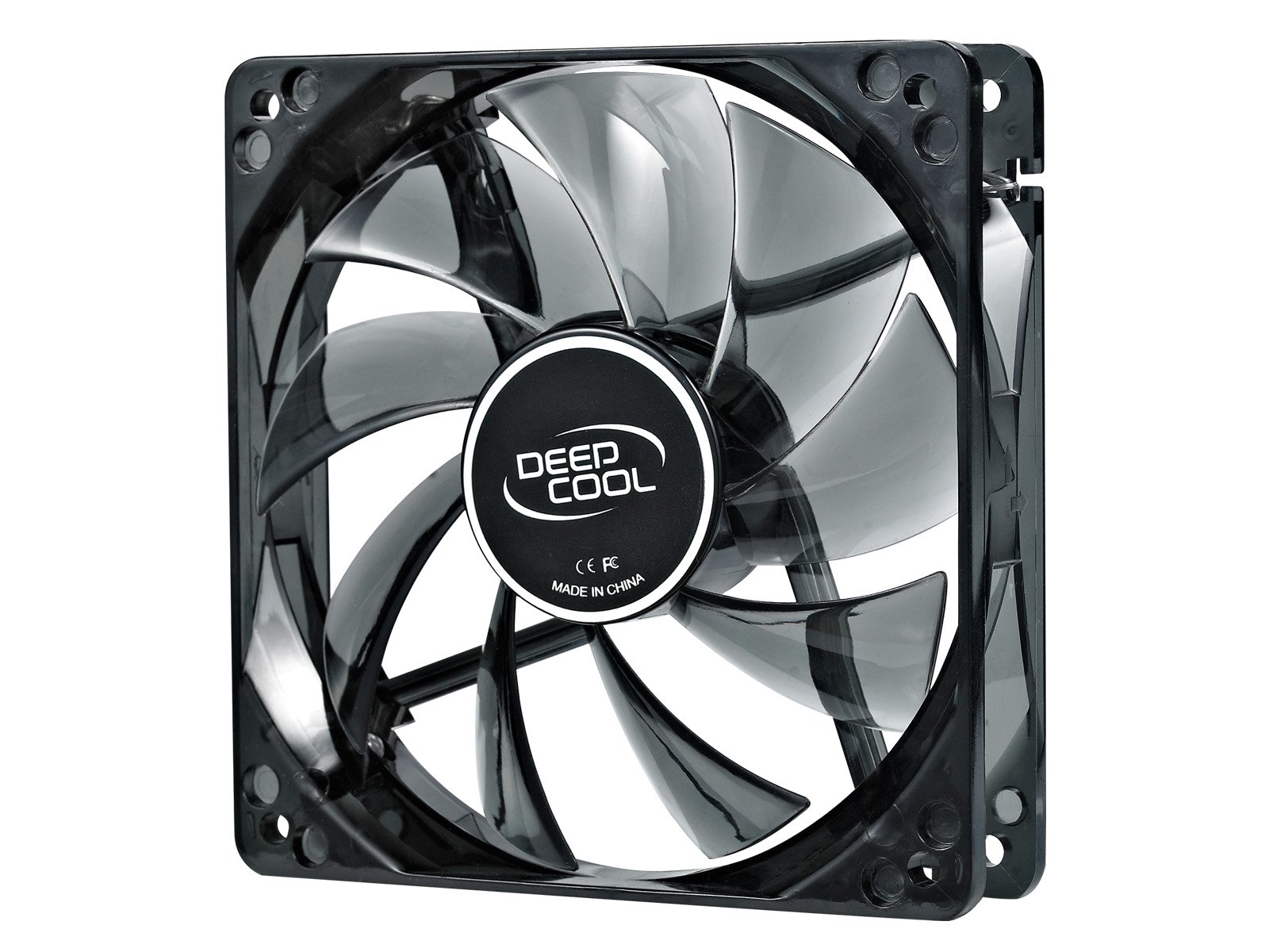 Deepcool 120 mm case ventilation fan, "Wind Blade 120", transparent, hydro bearing,4 LED's | Deepcool DP-FLED-WB120