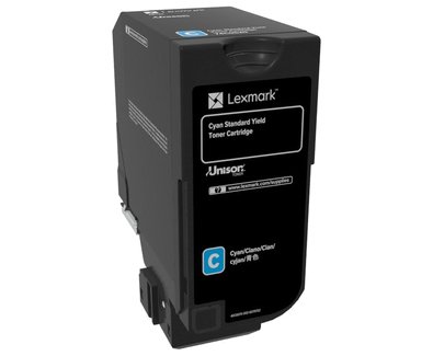 Lexmark Lexmark CS72x Cyan Standard Yield Toner Cartridge | Lexmark 74C0S20 | CS720 Cyan Standard Yield Toner Cartridge | Cartridge | Cyan 74C0S20