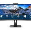 Philips Philips | Curved UltraWide | 346P1CRH | 34 " | VA | WQHD | 21:9 | 100 Hz | 4 ms | 3440 x 1440 | 500 cd/m² | HDMI ports quantity 1 | Black | Warranty 24 month(s) 346P1CRH/00