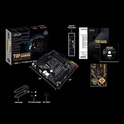 Asus Asus | TUF Gaming B550M-Plus | Processor family AMD | Processor socket AM4 | DDR4 | Memory slots 4 | Chipset AMD B | Micro ATX 90MB14A0-M0EAY0