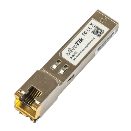 MikroTik MikroTik | S-RJ01 | SFP | Copper | RJ-45 | 10/100/1000 Mbit/s | Maximum transfer distance 100 m | 0 to +85C S-RJ01
