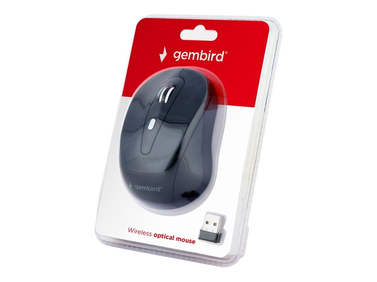 Gembird Gembird | 6-button wireless optical mouse | MUSW-6B-01 | Optical mouse | USB | Black MUSW-6B-01