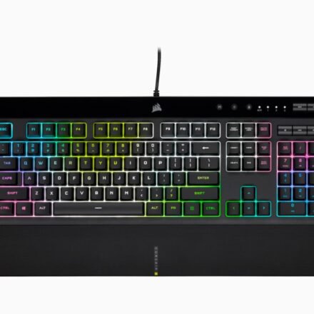 Corsair Corsair | Rubber Dome | Gaming Keyboard | K55 RGB PRO XT | Gaming keyboard | Wired | RGB LED light | US | Black CH-9226715-NA