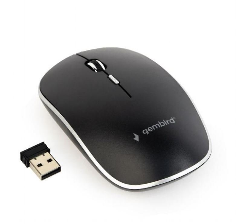 Gembird Gembird | Silent Wireless Optical Mouse | MUSW-4BS-01 | Optical mouse | USB | Black MUSW-4BS-01