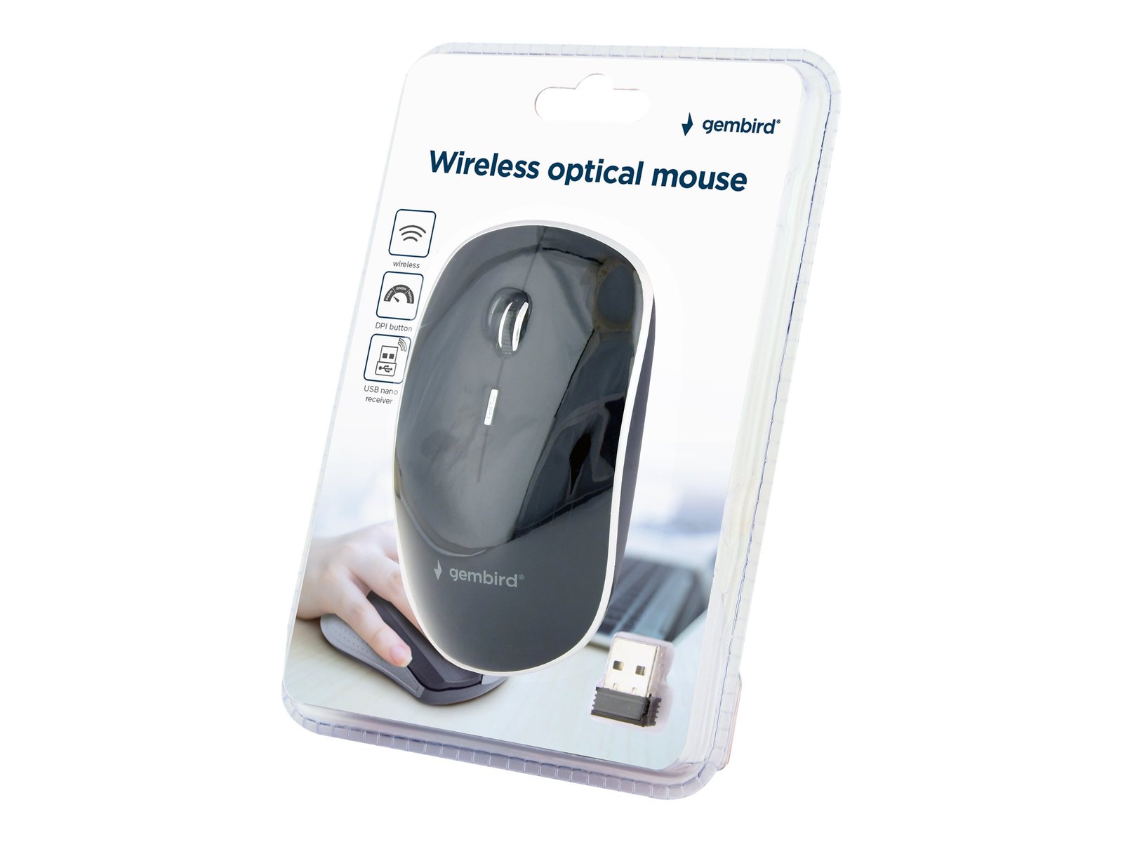 Gembird Gembird | Silent Wireless Optical Mouse | MUSW-4BS-01 | Optical mouse | USB | Black MUSW-4BS-01