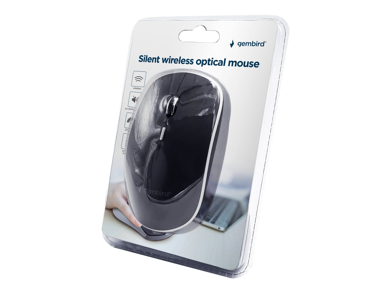 Gembird Gembird | Silent Wireless Optical Mouse | MUSW-4BS-01 | Optical mouse | USB | Black MUSW-4BS-01