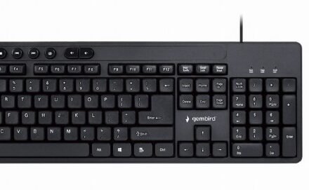 Gembird Gembird | Multimedia desktop set | KBS-UM-04 | Keyboard and Mouse Set | Wired | Mouse included | US | Black KBS-UM-04