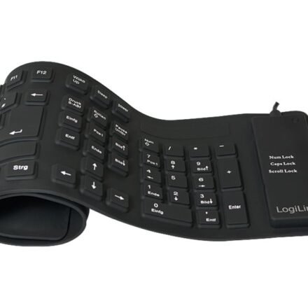 Logilink Logilink | Flexible waterproof Keyboard USB + PS/2 | ID0019A | Flexible keyboard | Wired | DE | Black ID0019A