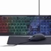Gembird Gembird | 3-in-1 Backlight Desktop Set | KBS-UML-01 | Keyboard, Mouse and Pad Set | Wired | Mouse included | US | Black KBS-UML-01