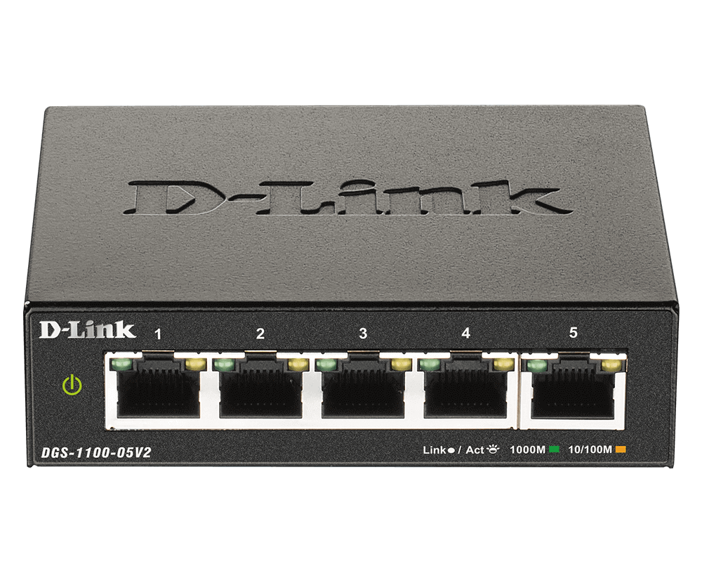 D-Link D-Link | Smart Managed Switch | DGS-1100-05V2/E | Managed L2 | Rackmountable | Gigabit Ethernet (copper) ports quantity 5 DGS-1100-05V2/E