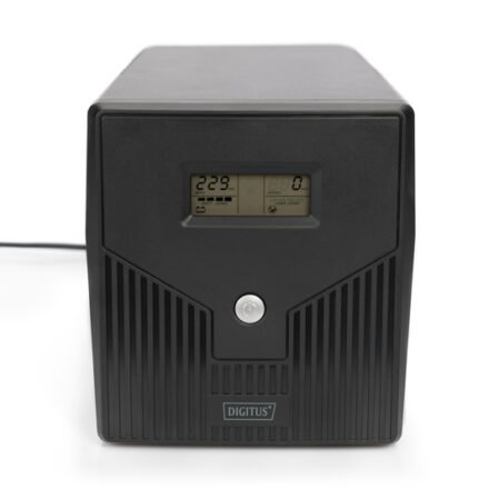 Digitus Digitus | Line-Interactive UPS | Line-Interactive UPS DN-170074, 1000VA, 600W, 2x 12V/7Ah battery, 4x CEE 7/7 outlet, 2x RJ45, 1x USB 2.0 type B, 1x RS232, LCD, Simulated Sine Wave, 338x150x162mm, 7.8kg | 1000 VA | 600 W DN-170074