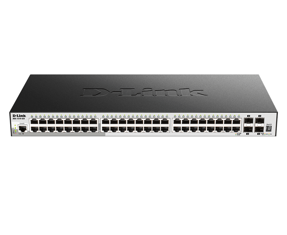 D-Link D-Link | Stackable Smart Managed Switch with 10G Uplinks | DGS-1510-52X/E | Managed L2 | Rackmountable | Gigabit Ethernet (copper) ports quantity 48 DGS-1510-52X/E