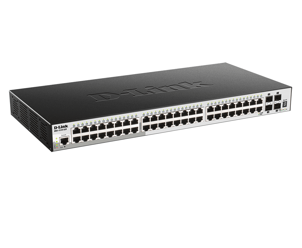 D-Link D-Link | Stackable Smart Managed Switch with 10G Uplinks | DGS-1510-52X/E | Managed L2 | Rackmountable | Gigabit Ethernet (copper) ports quantity 48 DGS-1510-52X/E