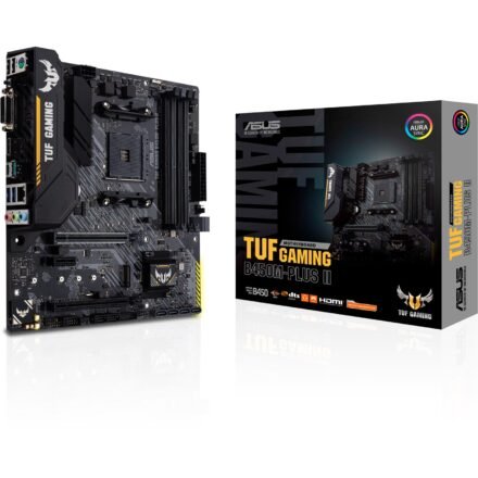 Asus Asus | TUF GAMING B450M-PLUS II | Processor family AMD | Processor socket AM4 | DDR4 | Memory slots 4 | Number of SATA connectors 6 x SATA III | Chipset AMD B | Micro ATX 90MB1620-M0EAY0