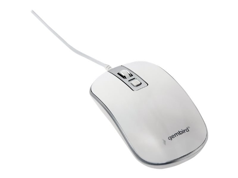 Gembird Gembird | Optical USB mouse | MUS-4B-06-WS | Optical mouse | White/Silver MUS-4B-06-WS