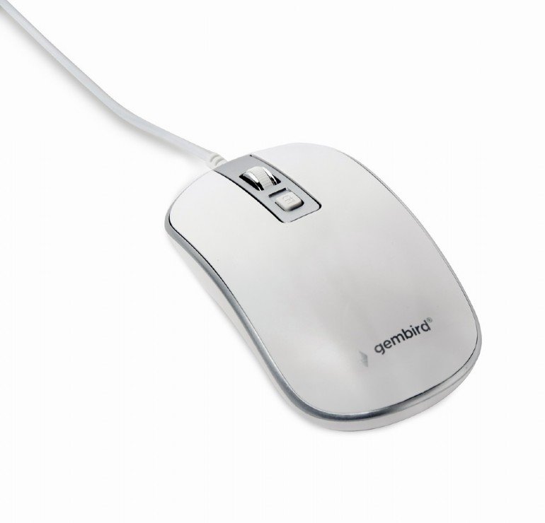 Gembird Gembird | Optical USB mouse | MUS-4B-06-WS | Optical mouse | White/Silver MUS-4B-06-WS