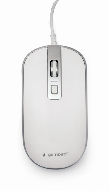Gembird Gembird | Optical USB mouse | MUS-4B-06-WS | Optical mouse | White/Silver MUS-4B-06-WS